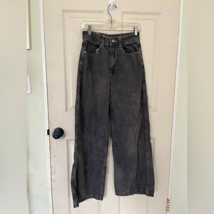 WEWOREWHAT jeans 27 high rise wide leg flare y2k baggy grunge hippie